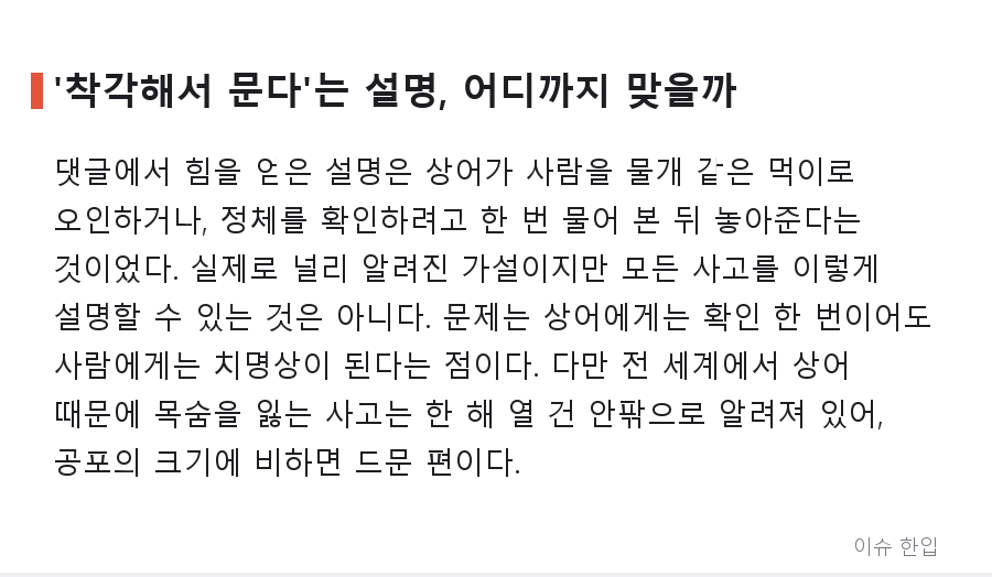 "생각보다 훨씬 크다" 부산 상어 실물에 놀란 댓글창, 농담으로 시작해 상어 공부로 끝났다 - 5/7